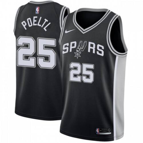 SAS Jakob Poeltl #25 Superior 2024 Icon NBA Swingman Jersey Black