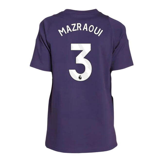 retro 2025-2026 Man Utd Training Tee (Aurora Plum) - Kids (Mazraoui 3)