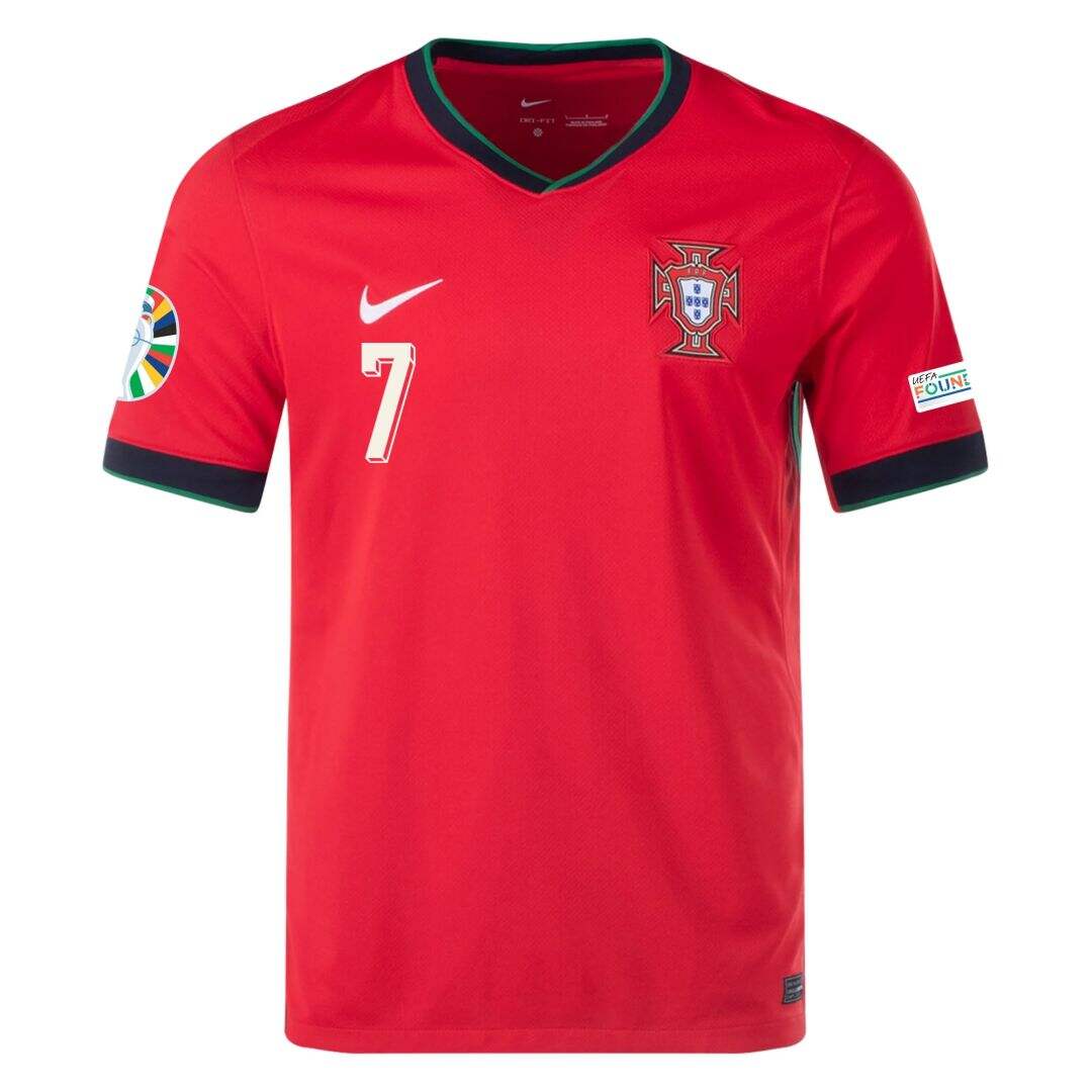 UEFA Euro 2024 Portugal Home 7 RONALDO Soccer Jersey Shirt - Official