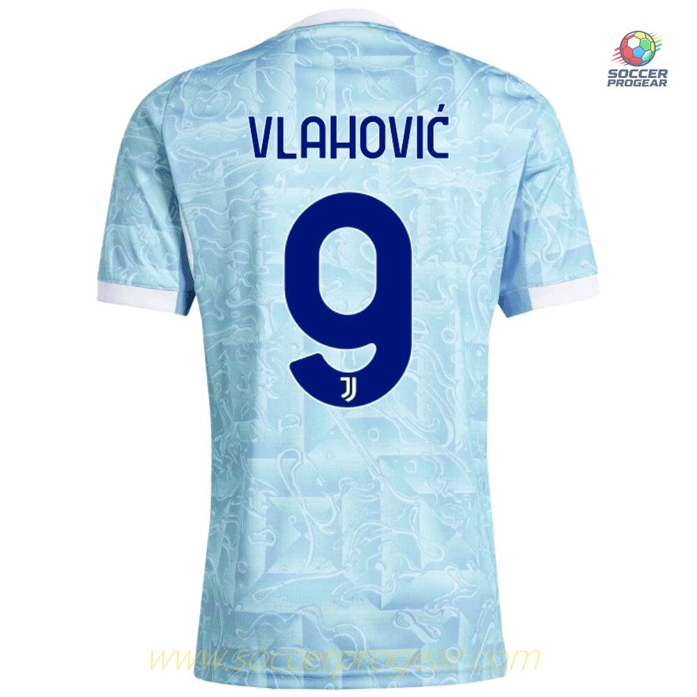 Juventus Away Football Team Jersey 2025-2026 Season Vlahovic