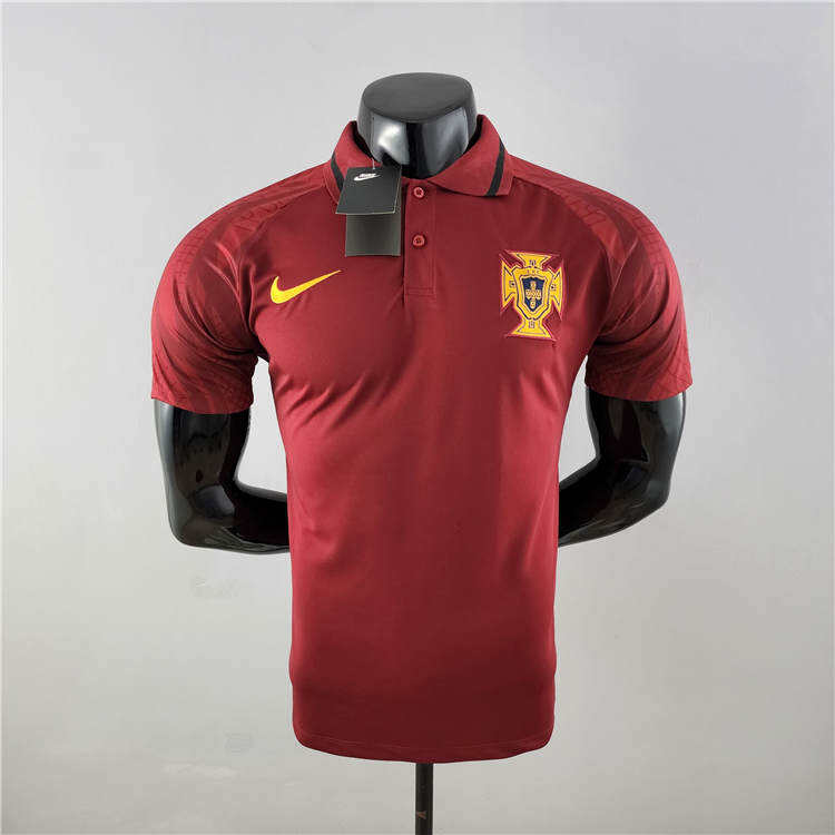 Portugal 2022 World Cup Red Soccer Jersey Polo Shirt - World Cup