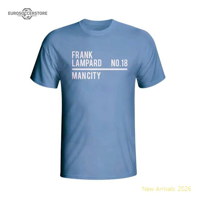 Authentic Frank Lampard Man City Squad T-shirt (sky) - Premium