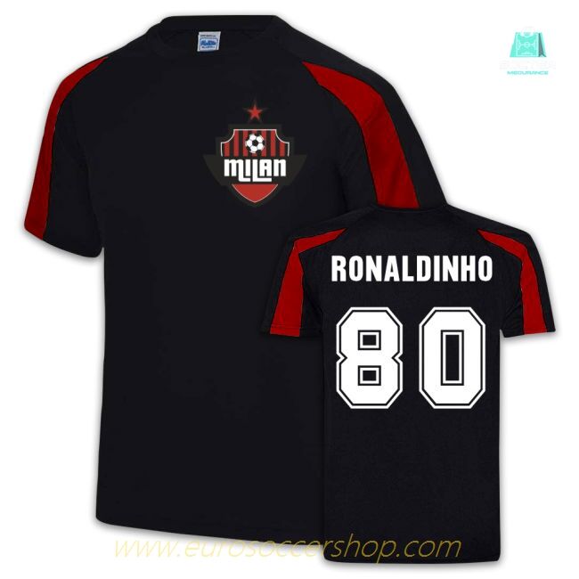 Ronaldinho AC Milan Sport Training Jersey (Black)