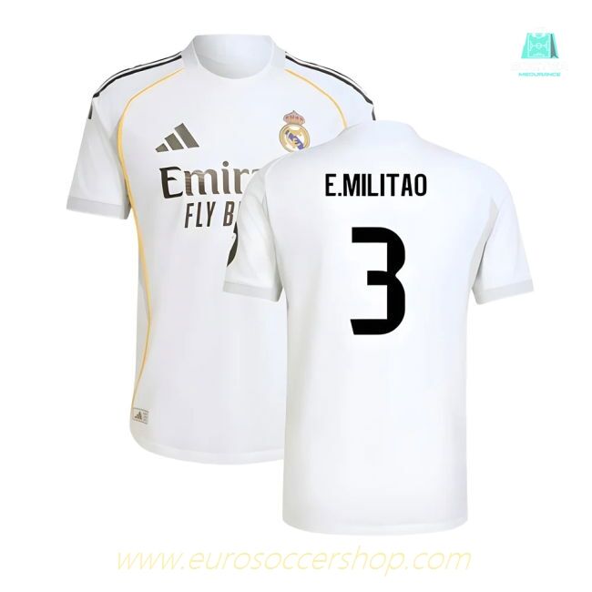 2025-2026 Real Madrid Authentic Home Shirt (E.Militao 3)