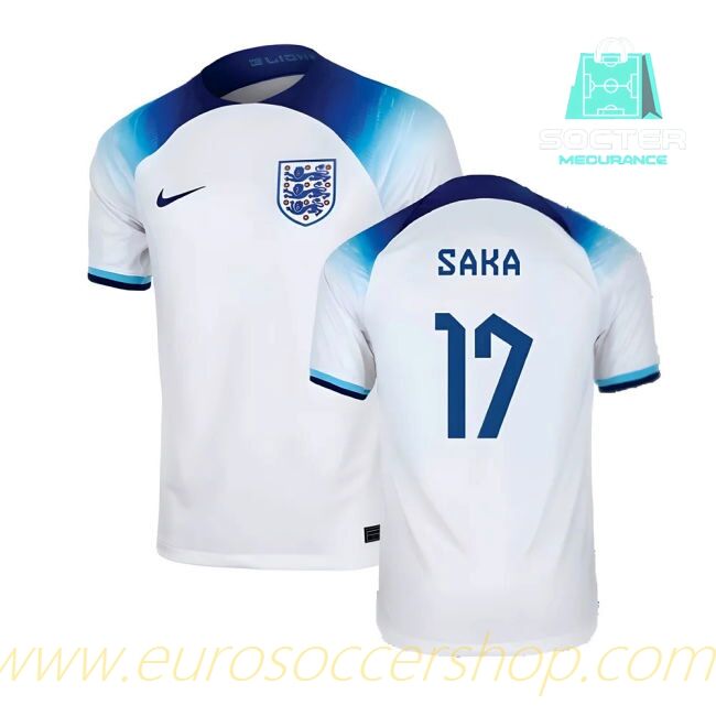 2022-2023 England Home Jersey (Saka 17)