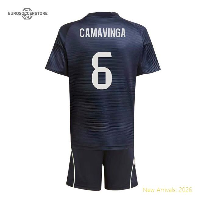 High-quality 2025-2026 Real Madrid Away Youth Kit (camavinga 6)