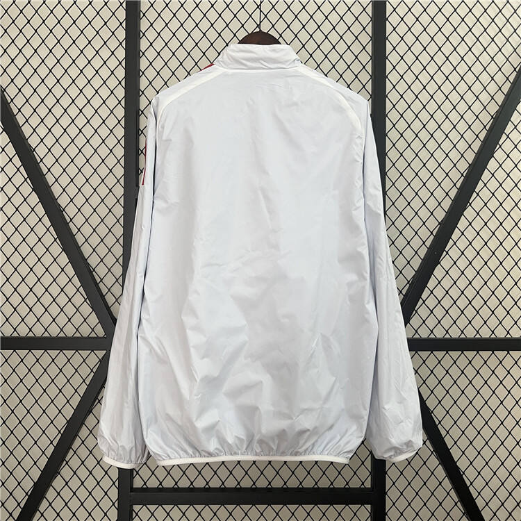 Durable UEFA Euro 2024 Italy Reversible Trench Jacket WhiteBlue