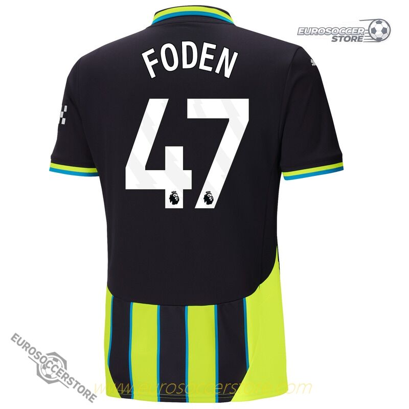 Away Jersey of Manchester City's Foden, Number 47, for the 24-25 Season