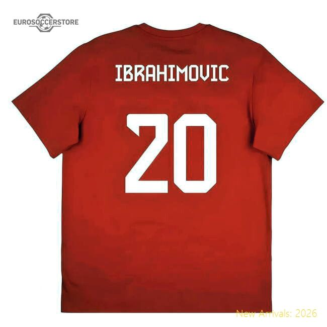 2025-2026 Bayern Munich Seasonal Graphic Tee (red) (ibrahimovic 20)