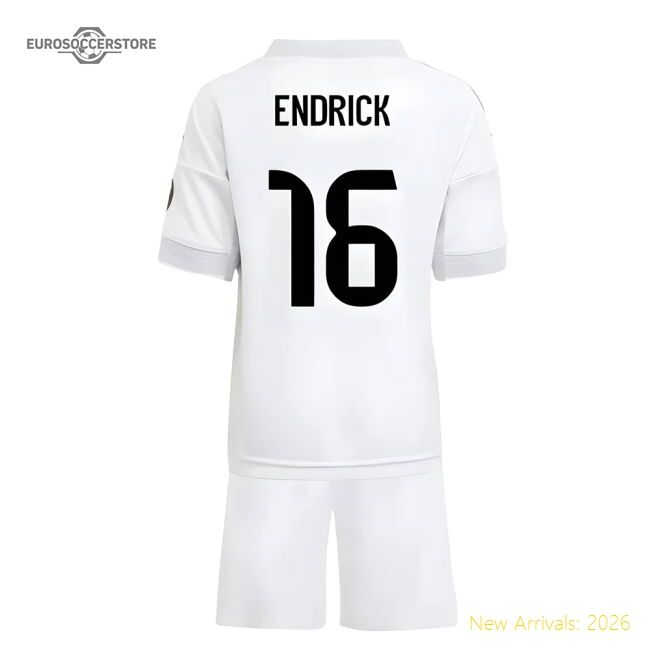 Top-grade 2025-2026 Real Madrid Home Mini Kit (endrick 16)
