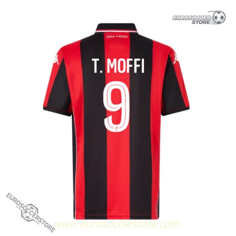 OGC Nice Home Jersey 25-26, featuring T. MOFFI with the number 9