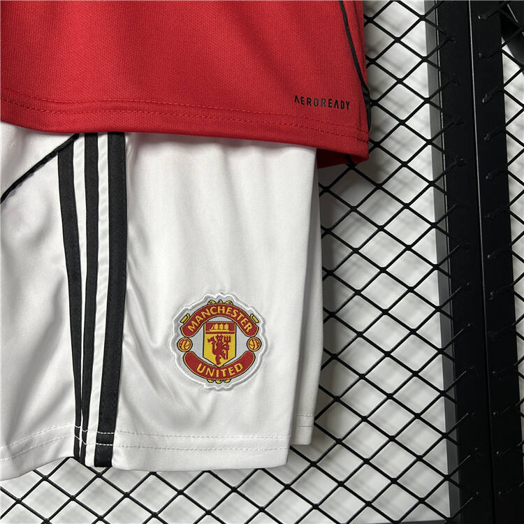 Kids Manchester United 2526 Home Soccer Kit ShirtShorts - Official