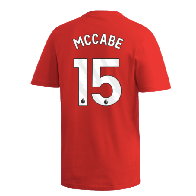 Arsenal Arsenal Dna Graphic Tee Red Mccabe #15 Match Quality Suppo...