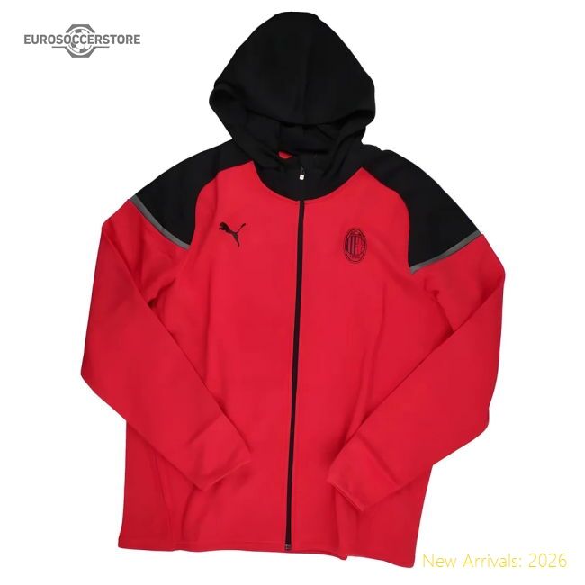 2023-2024 Ac Milan Training All Weather Fan Jacket (red)