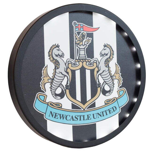 Newcastle United FC Metal LED Logo Sign - official style