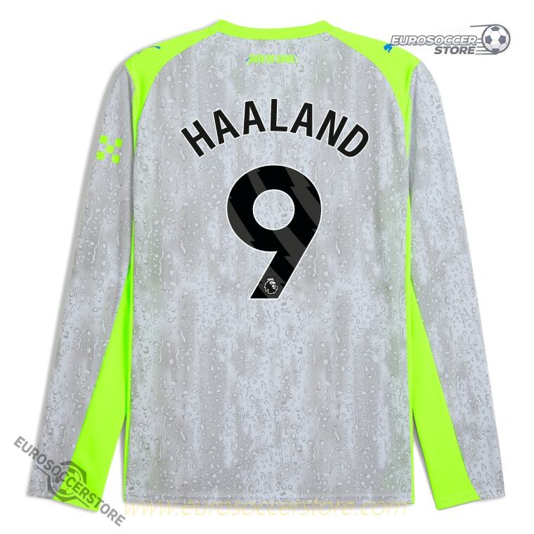Manchester City 25-26 Season Third Long Sleeve HAALAND Number 9 Football Jersey