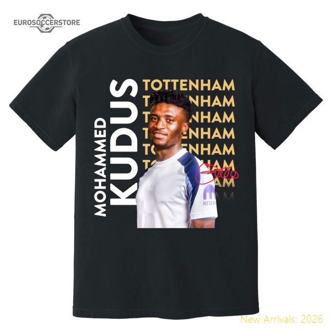 Mohammed Kudus Spurs New Signing T-shirt (black) - Match Day Jersey