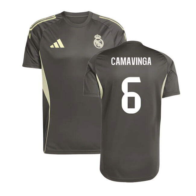 2025-2026 Real Madrid Training Jersey (Utility Grey) (Camavinga 6)