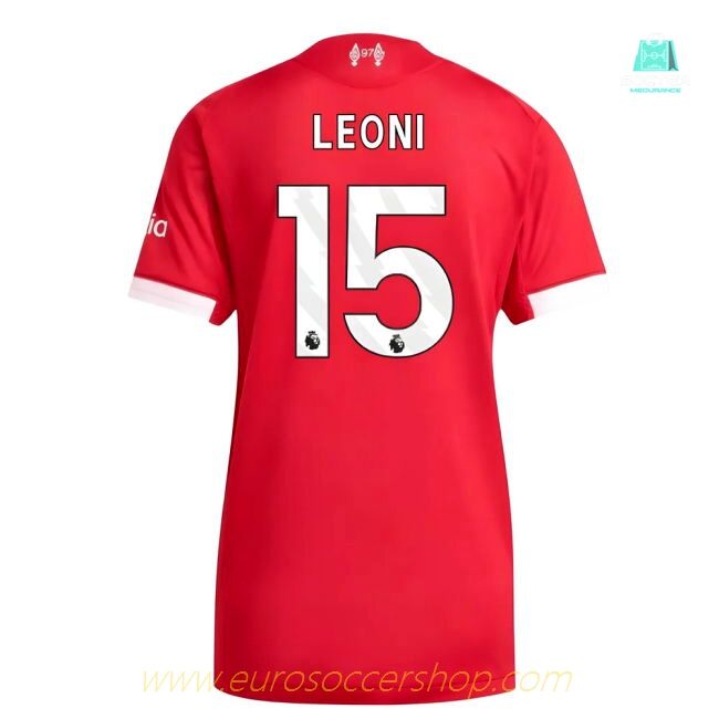 2025-2026 Liverpool Authentic Home Shirt (Womens) (Leoni 15)