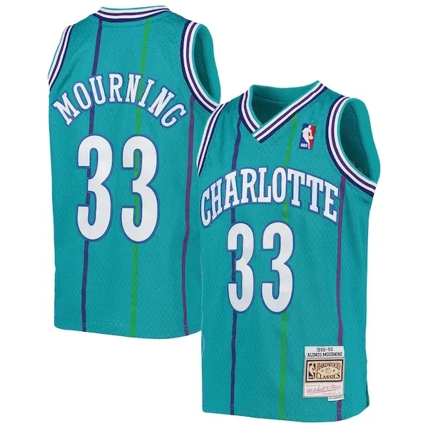 Alonzo Mourning CHA Swingman Jersey - authentic team-jersey game-day