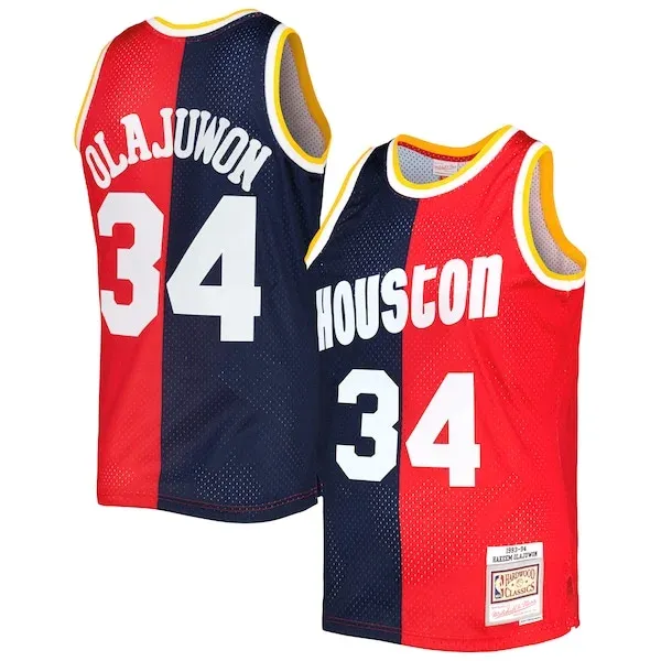 Hakeem Olajuwon HOU Swingman Jersey - authentic swingman-jersey - Navy