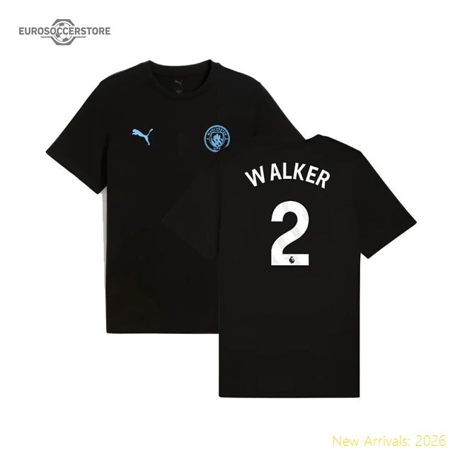 Authentic 2025-2026 Man City Ftbless Tee (black) (walker 2) - Premium