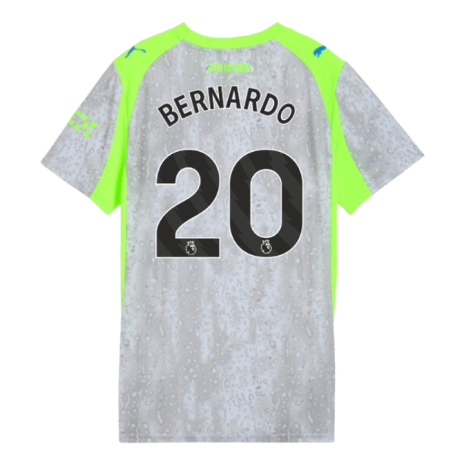 Man City 2025-20 Third Football Kit Bernardo Name & Number M Women S