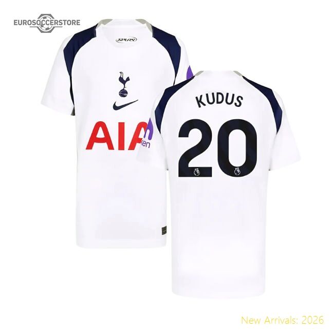 Excellent 2025-2026 Tottenham Hotspur Hotspur Home Shirt (kids) (ku