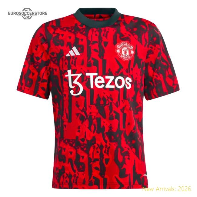 Official 2023-2024 Man Utd Pre-match Shirt (red) - Kids - Premium