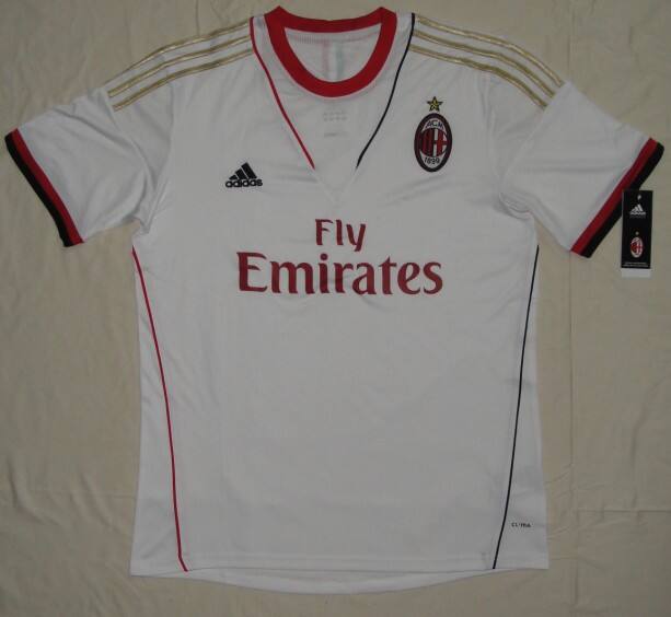 13-14 AC Milan Away White Soccer Jersey Shirt - Official Replica 449