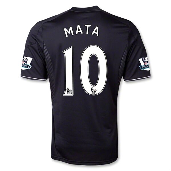13-14 Chelsea 10 MATA Black Away Soccer Jersey Shirt - Official