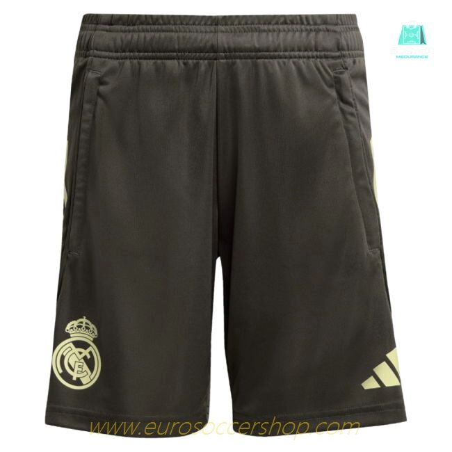 2025-2026 Real Madrid Training Shorts (Utility Grey) - Kids