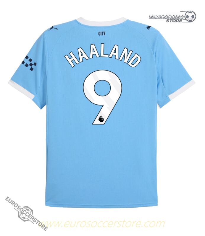 Haaland's No.9 Home Jersey for Manchester City in the 25-26 Season