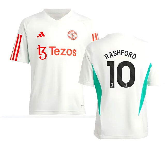 match worn 2023-2024 Man Utd Training Jersey (White) - Kids (Rashfo...