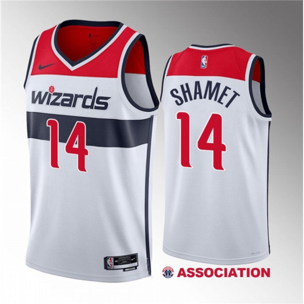 Authentic Men's Washington Wizards #14 Landry White Basketball Jersey
