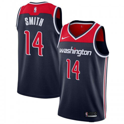 Wizards #14 Ish Smith Elite 2024 Statement NBA Jersey - Blue Swingman