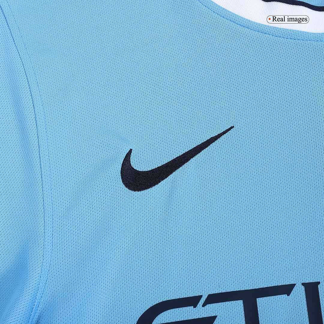 Retro 2013/14 Manchester City Home  Soccer Jersey Authentic Kit