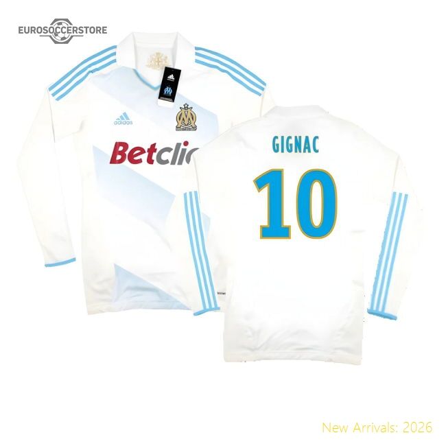 Popular Marseille 2011-12 Player Spec Long Sleeve Home Shirt ((Excellent) L) (Gignac