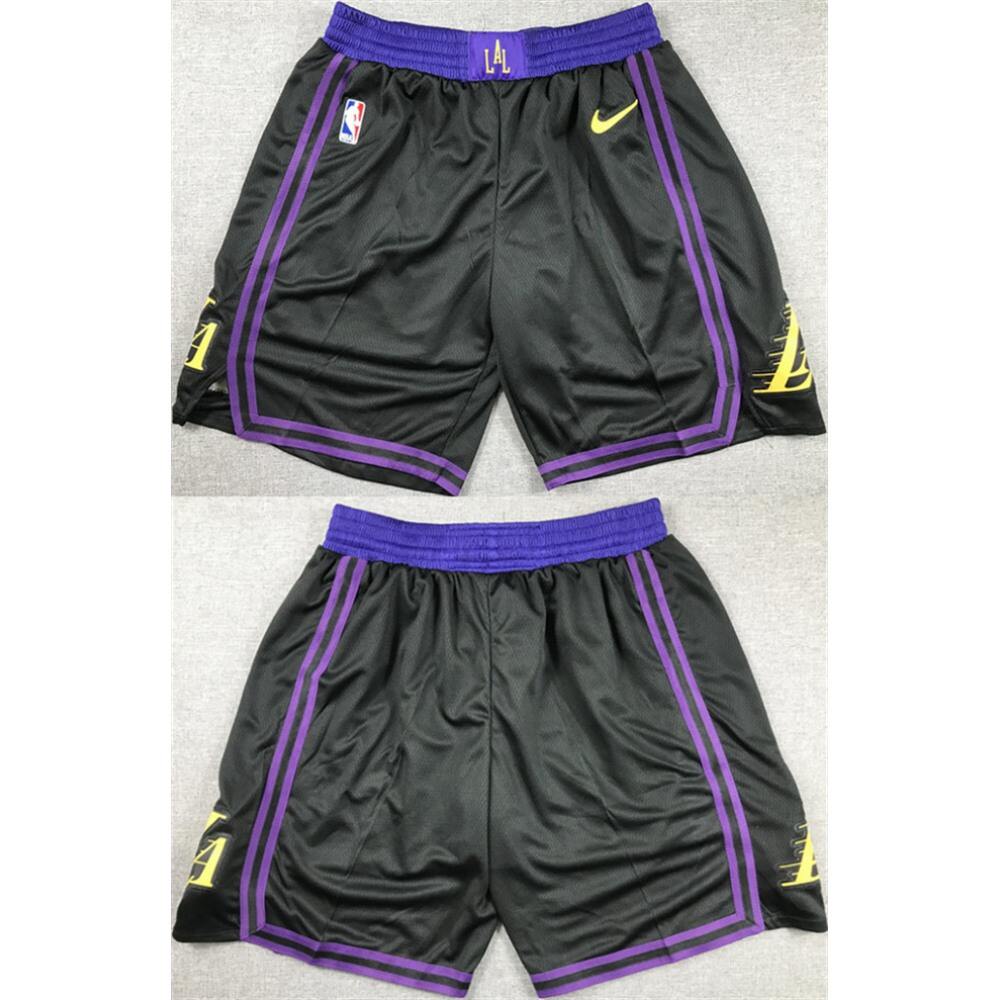 Men's Los Angeles Lakers Black Shorts (Run Small)