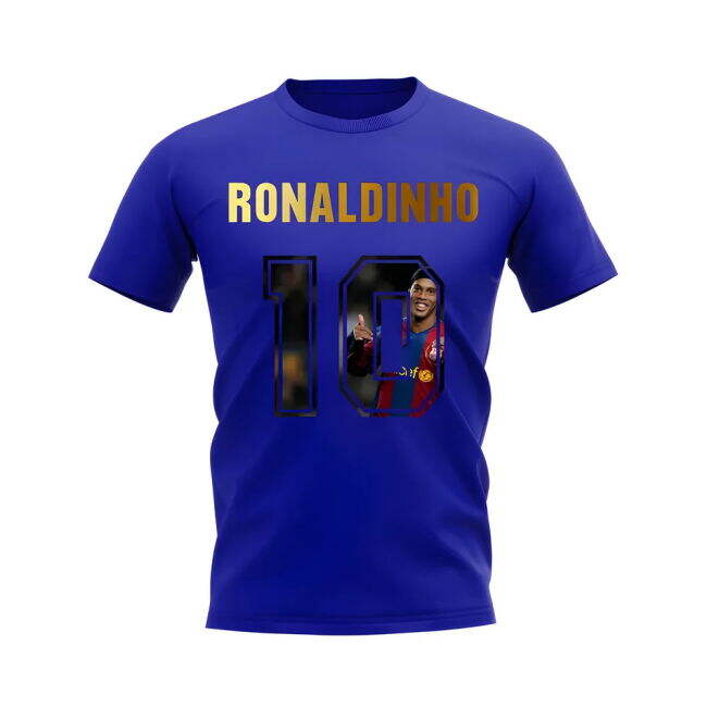 T-Shirt for Ronaldinho Name And Number Barcelona fans (Unisex