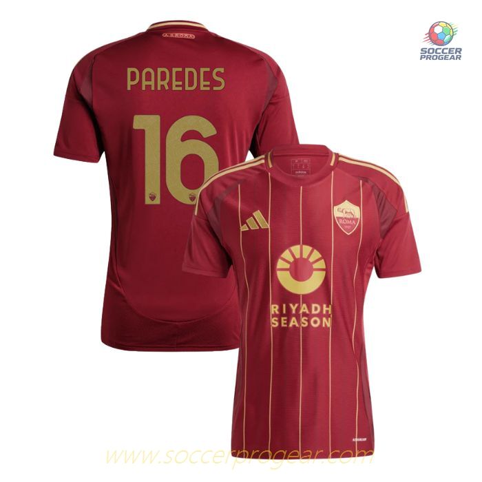 AS Roma Home Soccer Football Shirt 2024-25 Edition Paredes