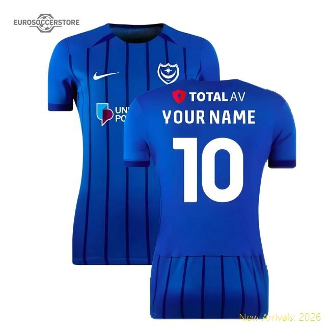 Exceptional 2024-2025 Portsmouth Home Shirt (womens) (your Name)