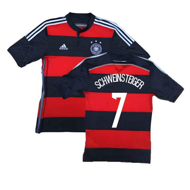 Schweinsteiger 7 Original Replica Germany Away Fan Shirt for Adults