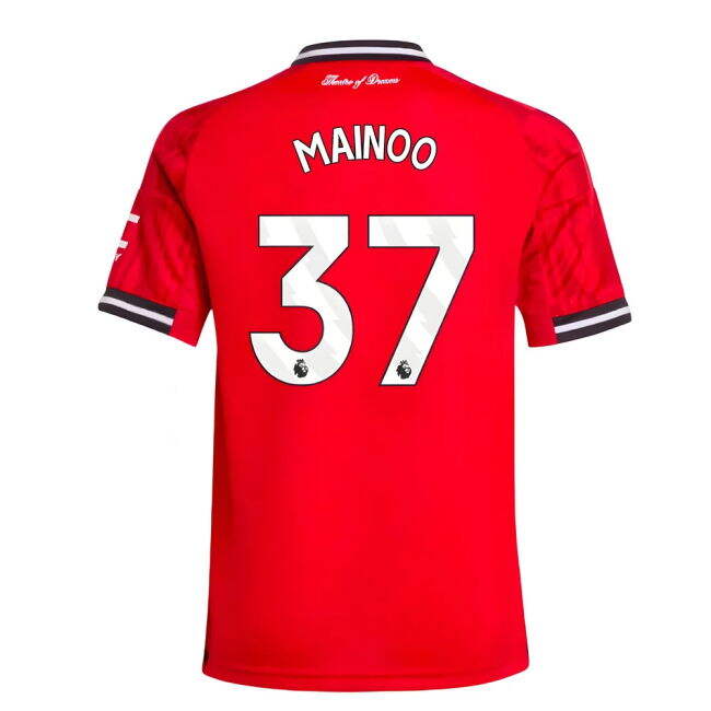 2025-2026 Man Utd Home Shirt (Kids) (Mainoo 37) - official style