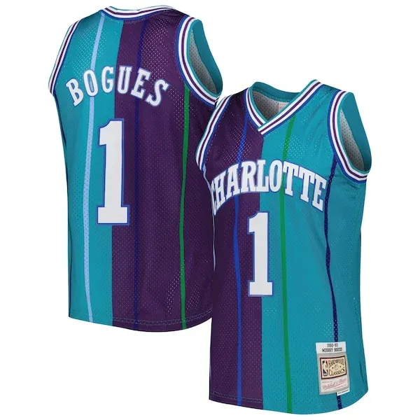 Muggsy Bogues CHA Swingman Jersey - authentic classic game-day
