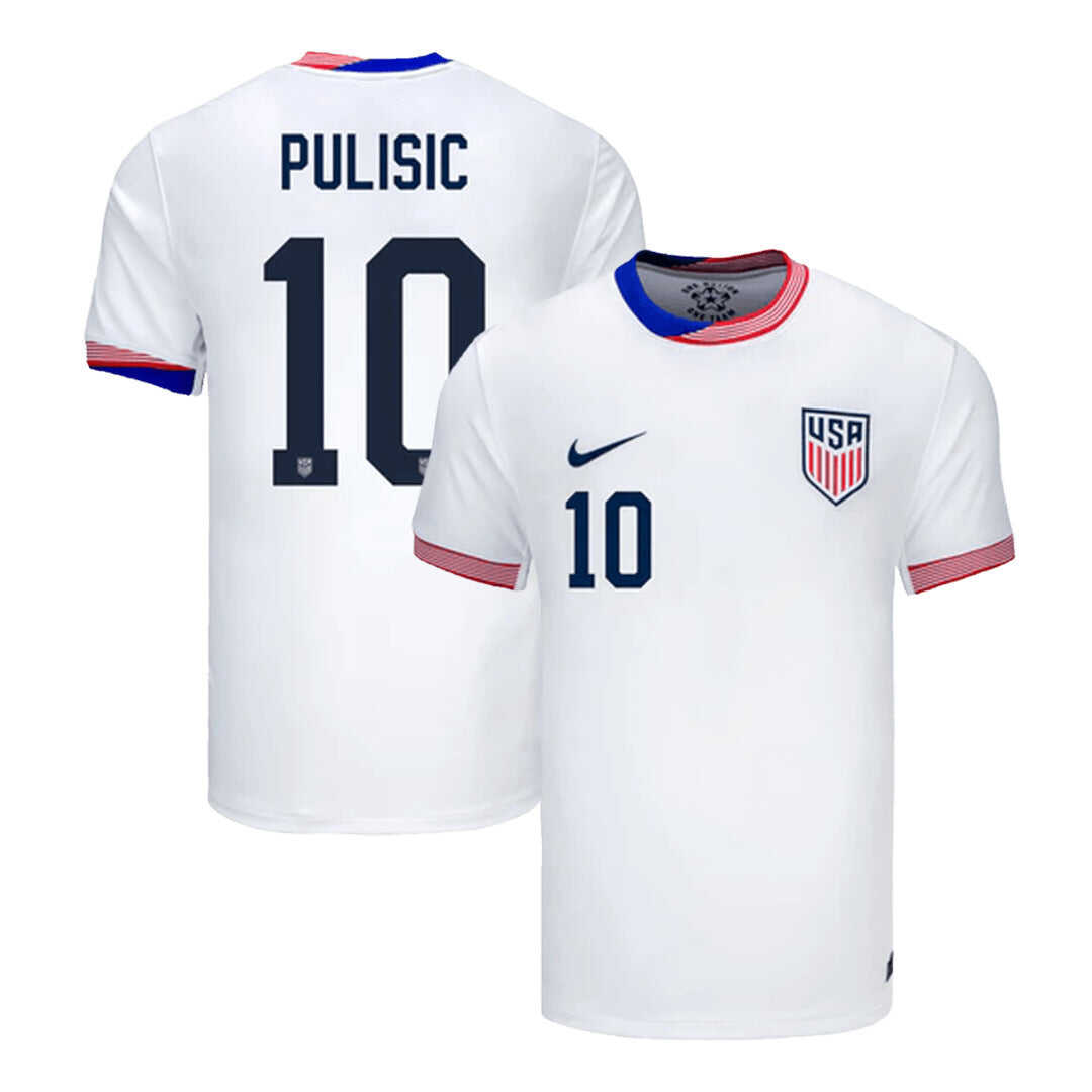 Men's USA PULISIC #10 Home Soccer Jersey Copa Am¨¦rica 2024Authentic K