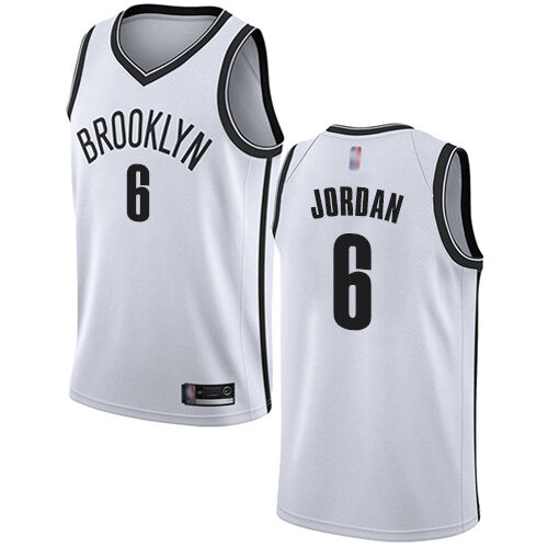 Nike Brooklyn Nets #6 DeAndre Jordan White Youth NBA Swingman Association Edition Jersey Youth