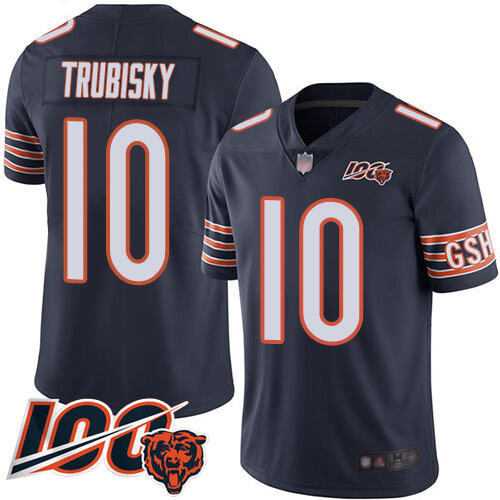 NFL Bears M. Trubisky #10 Navy None Limited Jersey performance fabric