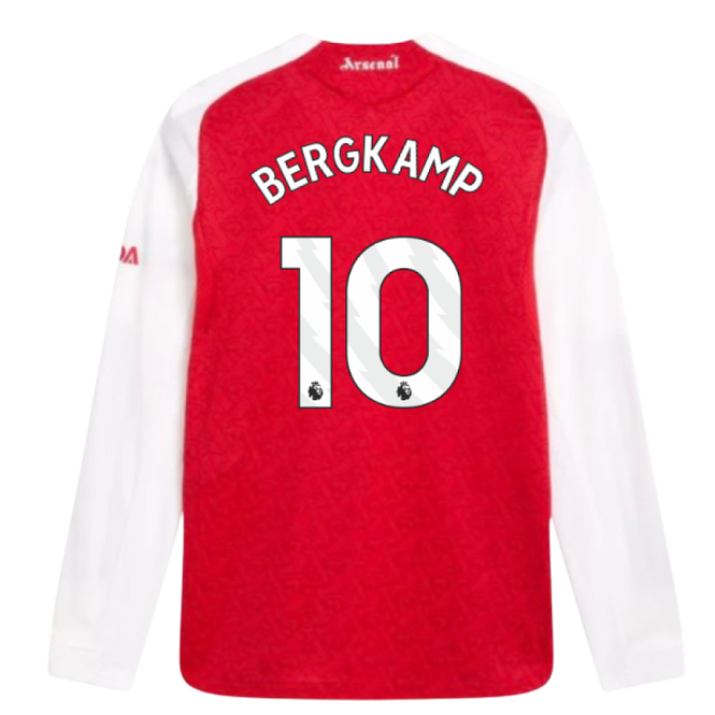 2025-2026 Arsenal Authentic Long Sleeve Home Jersey (Bergkamp 10)