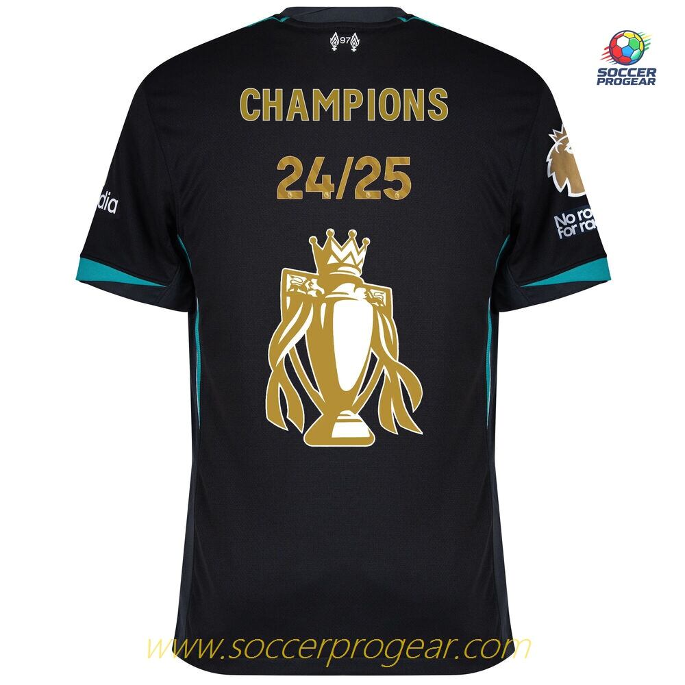 Liverpool Away Children Football Jersey 2024-25 Edition Winners Trophy